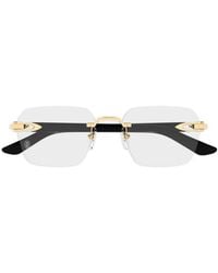 Cartier - Rectangle-Frame Glasses - Lyst