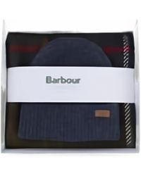 Barbour - Tartan-Print Beanie And Scarf Set - Lyst