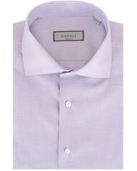 Canali - Grid-Pattern Shirt - Lyst