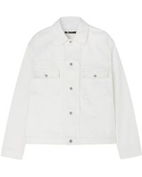 Jil Sander - Chaqueta vaquera con cierre de botón - Lyst