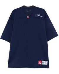 Willy Chavarria - Logo-Patch V-Neck T-Shirt - Lyst