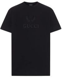 Gucci - Cotton-Jersey T-Shirt With Embroidery - Lyst