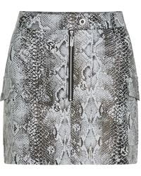 Karl Lagerfeld - スネークプリント ミニスカート - Lyst