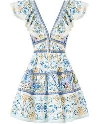 CAMILLA - My Homespun Heart Ruffled Mini Dress - Lyst