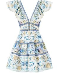 CAMILLA - My Homespun Heart Ruffled Mini Dress - Lyst