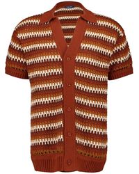 Frescobol Carioca - Camicia Pinto All'Uncinetto A Righe - Lyst