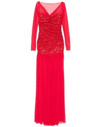 Atu Body Couture - Sequin-Embellished Mesh Maxi Dress - Lyst