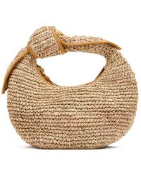 Poolside - Knotted-Detail Raffia Tote Bag - Lyst