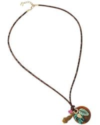 Lola Casademunt - Leopard-Print Charm Necklace - Lyst
