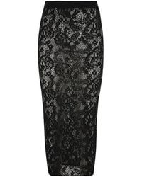 Wolford - Floral-Lace Pencil Midi Skirt - Lyst