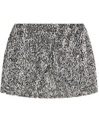 Area - Crysta- Cluster Sequin Mini Skirt - Lyst