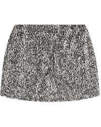 Area - Mini-Rok Met Pailletten En Kristallen - Lyst