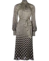 Temperley London - Vestido con estampado de concha de cauri y cinturón - Lyst
