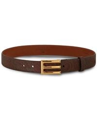 Etro - Logo-buckle Paisley Leather Belt - Lyst