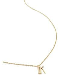 Monica Vinader - Alphabet K Pendant Necklace - Lyst