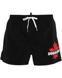 DSquared² - Logo-print Drawstring-waist Swim Shorts - Lyst