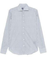 Fedeli - Chemise Rayée À Logo Brodé - Lyst