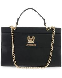 Moschino - Logo-Plaque Chain-Link Tote Bag - Lyst