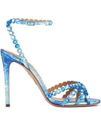 Aquazzura - 105Mm Tequila Crystal-Embellished Stiletto Sandals - Lyst