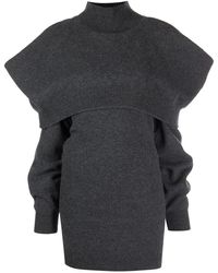 Alexander Wang - Knitted Cold-shoulder Mini Dress - Lyst