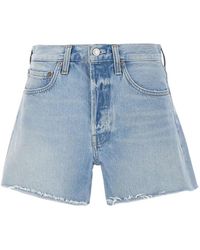 Agolde - Parker Long Denim Shorts - Lyst