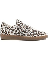 MSGM - Leopard-Print Calf-Leather Sneakers - Lyst