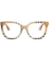Burberry - Gafas de sol con montura cuadrada y cuadros - Lyst