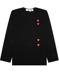 COMME DES GARÇONS PLAY - Heart Detail Long Sleeve Sweater - Lyst