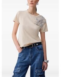 Liu Jo - T-Shirt À Ornements - Lyst