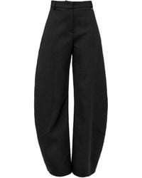 Nissa - Wool-Blend Barrel Fit Pants - Lyst