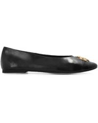 Tory Burch - Charlie Logo-Plaque Ballet Flats - Lyst