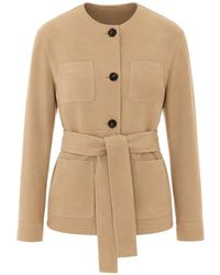 Max Mara - Belted Suede Jacket - Lyst