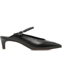 LORENA PAGGI - Pointed-Toe Leather Pumps - Lyst