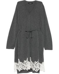 Fabiana Filippi - Lace-Trim Tie-Fastening Dress - Lyst