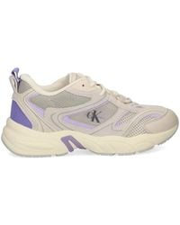 Calvin Klein - Retro Logo-Print Sneakers - Lyst