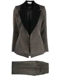 Saiid Kobeisy - Contrasting-lapels Brocade Trouser Suit - Lyst