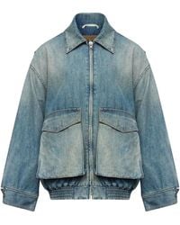 MM6 by Maison Margiela - Veste En Jean À Poches Zippées - Lyst