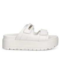 Guess - Logo-Plaque Touch-Strap Slides - Lyst