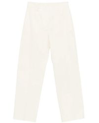 Jil Sander - Cotton Trousers - Lyst