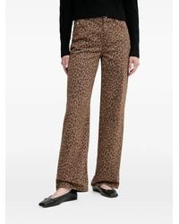 DKNY - Leopard-Print Denim Jeans - Lyst