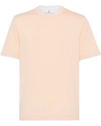 Brunello Cucinelli - T-Shirt Con Design A Strati - Lyst