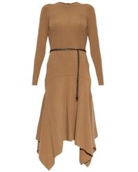 MICHAEL Michael Kors - Wool Dress With An Asymmetrical Cut - Lyst