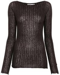 Vanisé - Ribbed-Knit Long-Sleeve Top - Lyst