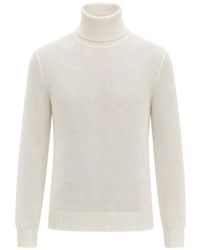 Roberto Collina - Roll-Neck Ribbed-Trim Sweater - Lyst