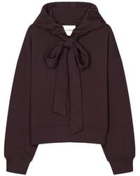 Closed - Pussy-Bow Dropped-Shoulder Hoodie - Lyst
