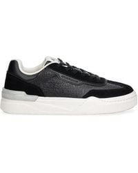 ARMANI EXCHANGE - Logo-Embossed Panelled Sneakers - Lyst