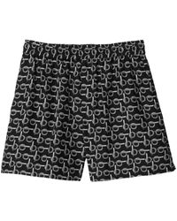 Burberry - Zijden Shorts Met B-print - Lyst