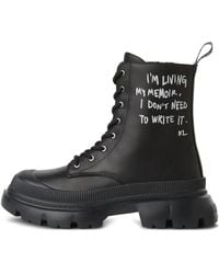 Karl Lagerfeld - プリント レースアップブーツ - Lyst