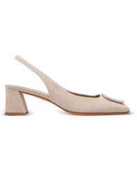 Santoni - Carla Buckle-Detail Slingback Pumps - Lyst