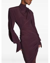 Mugler - Mini-Jurk Met Lange Mouwen - Lyst